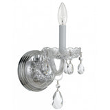 Traditional Crystal 5'' Sconce in Polished Chrome - Additional View (1031-CH-CL-SAQ)