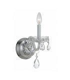 Traditional Crystal 5'' Sconce in Polished Chrome - Front View (1031-CH-CL-S)