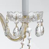 Traditional Crystal 15'' Sconce in Polished Brass - Additional View (1033-PB-CL-SAQ)