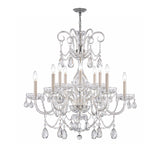 Traditional Crystal 32" Chandelier in Polished Chrome - Front View (1035-CH-CL-MWP)