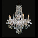 Traditional Crystal 26" Chandelier in Polished Chrome - Front View (1108-CH-CL-MWP)