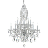 Traditional Crystal 32'' Chandelier in Polished Chrome - Additional View (1110-CH-CL-S)