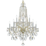 Traditional Crystal 32'' Chandelier in Polished Brass - Additional View (1110-PB-CL-S)
