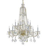 Traditional Crystal 37.5'' Chandelier in Polished Brass - Additional View (1112-PB-CL-S)