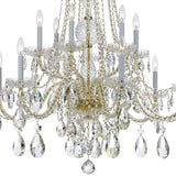 Traditional Crystal 37.5'' Chandelier in Polished Brass - Additional View (1112-PB-CL-S)