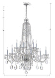 Traditional Crystal 42'' Chandelier - Dimensions Diagram (1114-CH-CL-MWP)