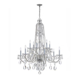 Traditional Crystal 42'' Chandelier in Polished Chrome - Front View (1114-CH-CL-MWP)