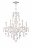 Traditional Crystal 22" Chandelier in Polished Chrome - Front View (1115-CH-CL-MWP)