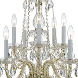 Traditional Crystal 26'' Chandelier in Polished Brass - Additional View (1130-PB-CL-S)
