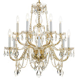 Traditional Crystal 31'' Chandelier in Polished Brass - Additional View (1135-PB-CL-I)