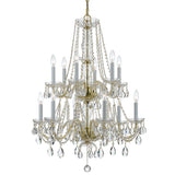 Traditional Crystal 26.5'' Chandelier in Polished Brass - Additional View (1137-PB-CL-S)