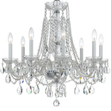 Traditional Crystal 26'' Chandelier in Polished Chrome - Additional View (1138-CH-CL-SAQ)