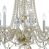 Traditional Crystal 26'' Chandelier in Polished Brass - Additional View (1138-PB-CL-SAQ)