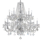 Traditional Crystal 37'' Chandelier in Polished Chrome - Additional View (1139-CH-CL-SAQ)
