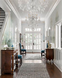 Traditional Crystal 37'' Chandelier in Polished Chrome - Lifestyle View (1139-CH-CL-SAQ)