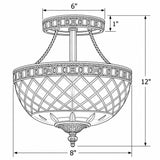 Radley 8'' Semi Flush Mount