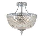 Radley 8'' Semi Flush Mount in Polished Chrome - Front View (118-8-CH)