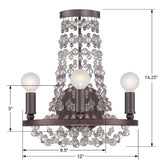 Channing 12'' Sconce - Dimensions Diagram (1542-CB-MWP)