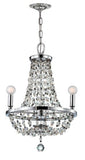 Channing 3 Light Hand Cut Crystal Polished Chrome Mini Chandelier