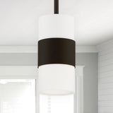 Grayson 6'' Pendant in Dark Bronze - Lifestyle View (290-DB)