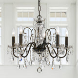 Butler 24'' Chandelier in English Bronze - Lifestyle View (3025-EB-CL-MWP)