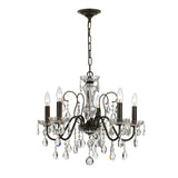 Butler 24'' Chandelier in English Bronze - Front View (3025-EB-CL-MWP)