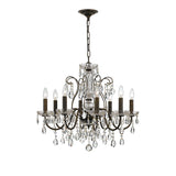 Butler 25.5'' Chandelier in English Bronze - Front View (3028-EB-CL-S)