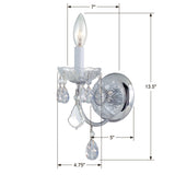 Imperial 4.75'' Sconce - Dimensions Diagram (3221-CH-CL-S)