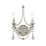 Metro 10'' Sconce in Antique Silver - Front View (412-SA-CL-MWP)