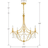 Metro 27.5'' Chandelier - Dimensions Diagram (415-GA-CL-MWP)