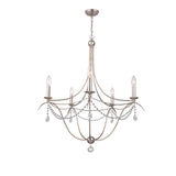 Metro 27.5'' Chandelier in Antique Silver - Front View (415-SA-CL-MWP)