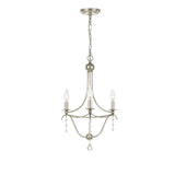 Metro 15.5'' Chandelier in Antique Silver - Front View (433-SA)