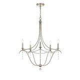 Metro 27.5'' Chandelier in Antique Silver - Front View (435-SA)