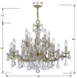 Maria Theresa 30'' Chandelier - Dimensions Diagram (4379-GD-CL-MWP)