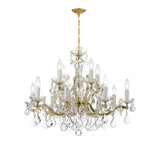 Maria Theresa 30'' Chandelier in Gold - Front View (4379-GD-CL-MWP)