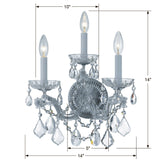 Maria Theresa 11'' Sconce - Dimensions Diagram (4403-CH-CL-MWP)