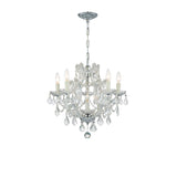 Maria Theresa 20'' Chandelier in Polished Chrome - Front View (4405-CH-CL-SAQ)