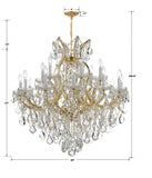 Maria Theresa 38'' Chandelier - Dimensions Diagram (4418-GD-CL-I)