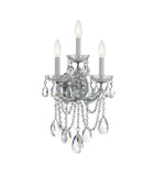 Maria Theresa 11'' Sconce in Polished Chrome - Front View (4423-CH-CL-S)