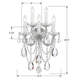 Maria Theresa 13.5'' Sconce - Dimensions Diagram (4425-CH-CL-S)