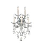 Maria Theresa 13.5'' Sconce in Polished Chrome - Front View (4425-CH-CL-S)