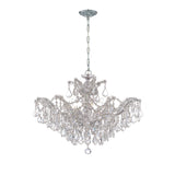 Maria Theresa 29'' Chandelier in Polished Chrome - Front View (4439-CH-CL-SAQ)