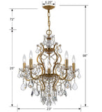 Filmore 23'' Chandelier - Dimensions Diagram (4455-GA-CL-SAQ)