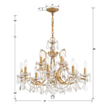Filmore 29'' Chandelier - Dimensions Diagram (4456-GA-CL-SAQ)