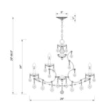 Filmore 29'' Chandelier - Dimensions Diagram (4456-GA-CL-S)