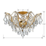 Filmore 19'' Semi Flush Mount - Dimensions Diagram (4457-GA-CL-SAQ)