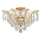 Filmore 19'' Semi Flush Mount in Antique Gold - Front View (4457-GA-CL-SAQ)