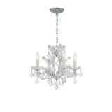 Maria Theresa 16.5'' Chandelier in Polished Chrome - Front View (4474-CH-CL-SAQ)