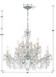 Maria Theresa 29'' Chandelier - Dimensions Diagram (4479-CH-CL-I)