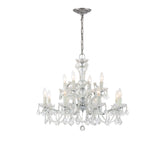 Maria Theresa 29'' Chandelier in Polished Chrome - Front View (4479-CH-CL-SAQ)